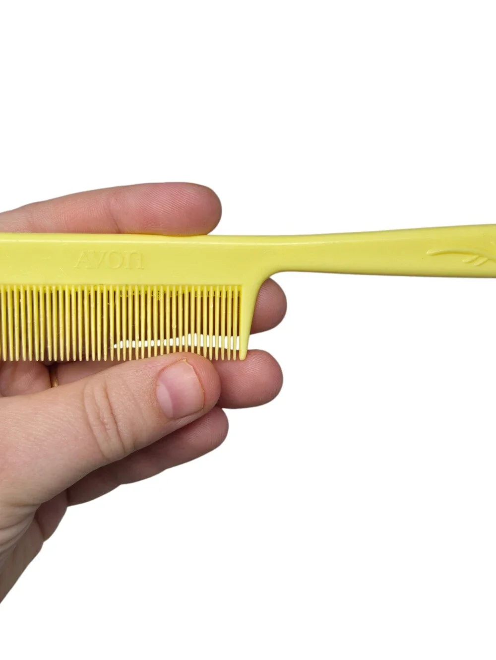 Vintage Avon Baby Brush and Comb Set Yellow W/ Original Box